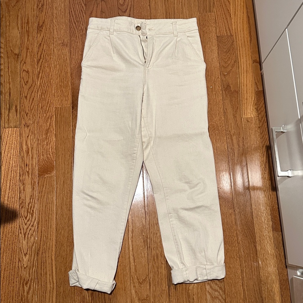 Sezane Manu Trousers Ecru Chiné - Size 36